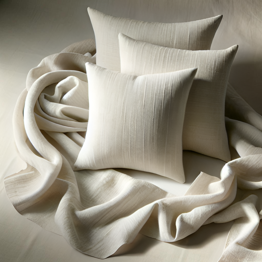 100% Linen Duvet Set | Ivory White : 3 Pieces