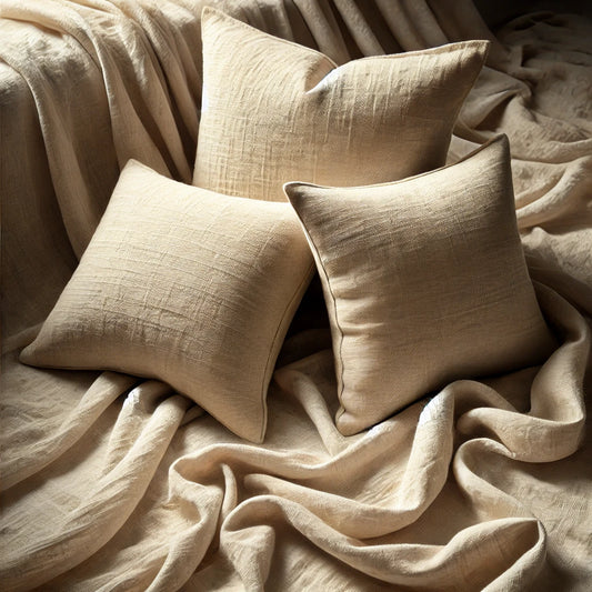 100% Linen Duvet Set | Light Taupe: 3 Pieces